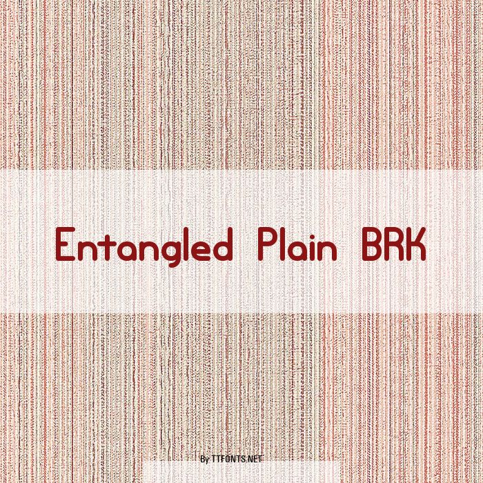 Entangled Plain BRK example